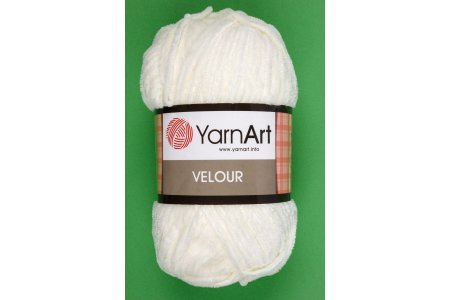 Пряжа YarnArt Velour кремовый (841), 100%микрополиэстер, 170м, 100г
