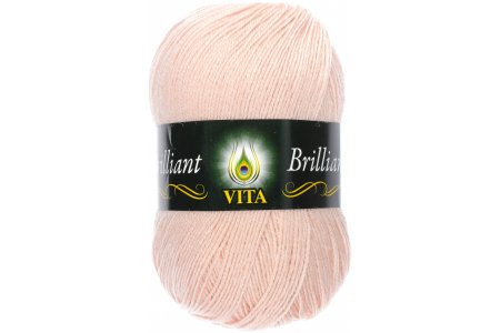 Пряжа Vita Brilliant чайная роза (4987), 55%акрил/45%шерсть, 380м, 100г