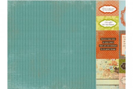 Бумага для скрапбукинга KAISER CRAFT двусторонняя Коллекция Цветочки-ноготки Песок, 30,5*30,5см