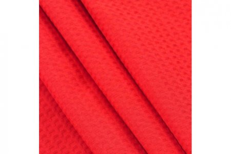 Ткань вафельное полотно гладкокрашеное, красный (032), 150см, 5м
