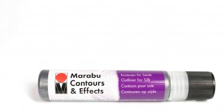 Контур-эффект по шелку MARABU Countours & Effects металлик антрацит (772), 25мл