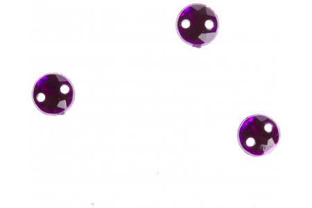 Стразы пришивные АСТРА, акрил, круглые, темно-пурпур(22), 6,5мм, 1шт