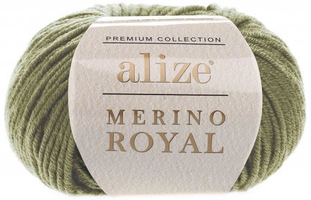 Пряжа Alize Merino royal зеленая черепаха (485), 100%шерсть, 100м, 50г