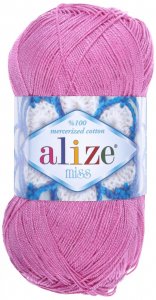 Пряжа Alize Miss ярко-розовый (264), 100% мерсеризованный хлопок, 280м, 50г