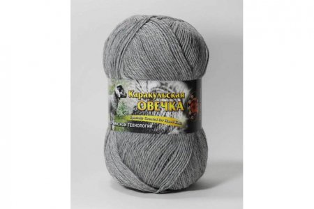 Пряжа Color City Каракульская овечка серый меланж (29602), 60%шерсть ягненка/40%искусственный кашемир, 480м, 100г