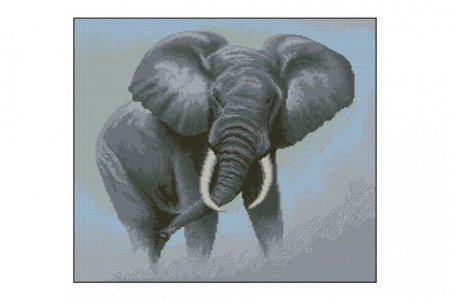 Канва с рисунком Новая Слобода Слон, 33*33см