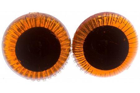 Глаза для игрушек круглые живые с лучиком, коричневый, d25мм, 1пара