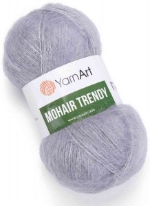 Пряжа Yarnart Mohair Trendy серый (113), 50%мохер/50%акрил, 220м, 100г