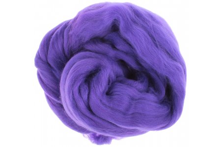 Шерсть для валяния ТРОИЦКАЯ темно-фиолетовый (031), 100%австралийский меринос, 50г