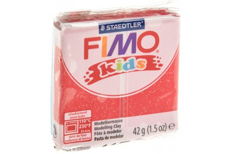 Полимерная глина FIMO kids, блестящий красный (212), 42гр