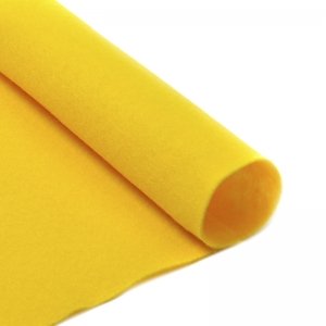 Фетр листовой IDEAL 100%полиэстер, мягкий, желтый, 1мм, 20*30см
