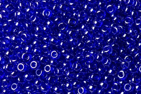 Бисер чешский круглый PRECIOSA 10/0 прозрачный/перламутровый синий (36080), 50г