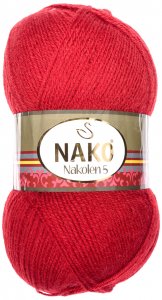 Пряжа Nako Nakolen 5-Fine темно-красный (1175), 49%шерсть/51%акрил, 490м, 100г