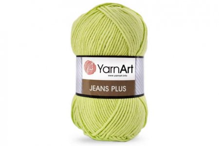Пряжа YarnArt Jeans PLUS светлый салат (11), 55%хлопок/45%акрил, 160м, 100г