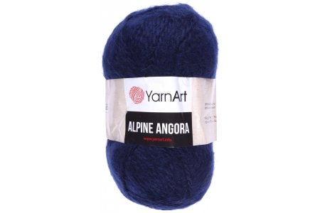 Пряжа Yarnart Alpine angora синий (336), 20%шерсть/80% акрил, 150м, 150г