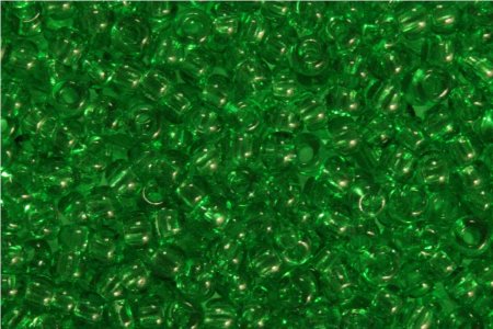 Бисер чешский круглый PRECIOSA 10/0 прозрачный/цветной зеленый (50100), 50г