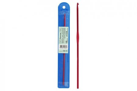 Крючок для вязания GAMMA металлический, красный, d3мм, 15см