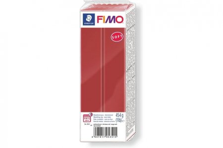Полимерная глина FIMO Soft, рождественский красный (02), 454г