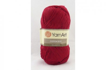 Пряжа YarnArt Cotton soft темно красный (51), 55%хлопок/45%полиакрил, 600м, 100г