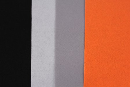 Набор фетра РТО декоративный, 100%полиэстер, серо-оранжевые оттенки, 1,4мм, 20*30см, 4листа