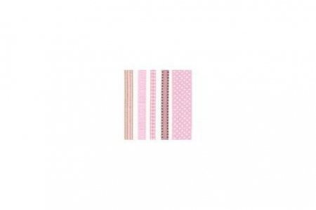 Ленты декоративные для скрапбукинга Mr.Painter, набор, розовый, 30*1см, 5шт