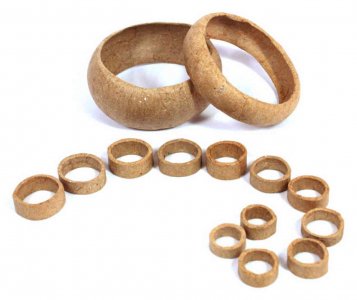 Набор из папье-маше, браслеты и кольца, диаметр 3-7 см