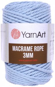 Пряжа YarnArt Macrame Rope 3mm голубой (760), 60%хлопок/ 40%вискоза/полиэстер, 63м, 250г