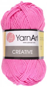 Пряжа YarnArt Creative ярко-розовый (231), 100%хлопок, 85м, 50г