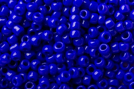 Бисер японский круглый ТОНО 10/0 непрозрачный/классические цвета ярко-синий (48), 10г