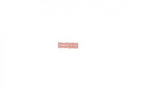 Бисер китайский круглый Zlatka 11/0 прозрачный/радужный с цветной серединкой персиковый (2205), 100г