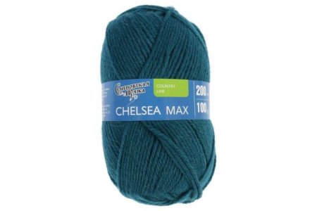 Пряжа Семеновская Chelsea MAX (Челси макс) морская волна_v2 (70027), 50%шерсть английский кроссбред/50%акрил, 200м, 100г