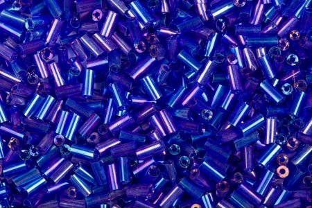 Бисер китайский стеклярус АСТРА 5мм непрозрачный/цветной синий (168), 20г