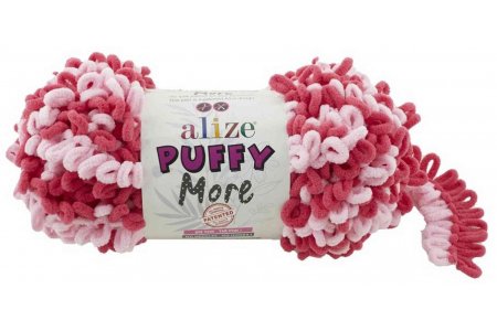Пряжа Alize Puffy More розовый-малиновый (6274), 100%микрополиэстер, 11,5м, 150г