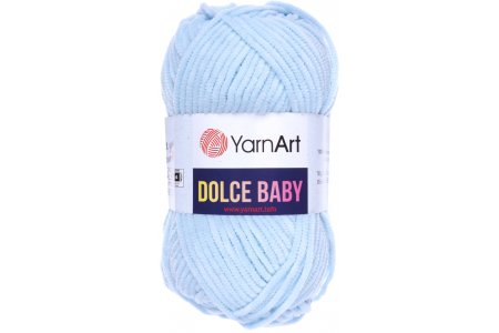 Пряжа YarnArt Dolce Baby голубой (749), 100%микрополиэстер, 85м, 50г