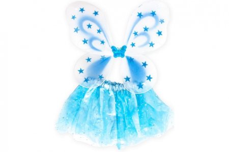 Набор карнавальный Волшебная бабочка, голубой с блестками, 2 предмета