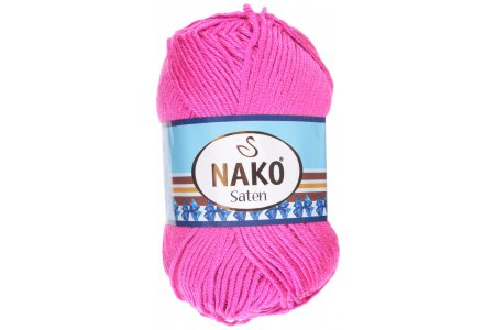 Пряжа Nako Saten лиловый (3658), 100%микрофибра, 115м, 50г