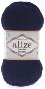 Пряжа Alize Cotton gold hobby темно-синий (58), 45%акрил /55%хлопок, 165м, 50г