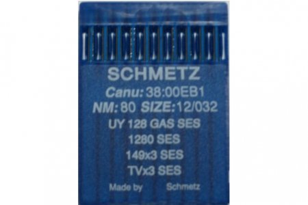 Иглы для промышленных швейных машин SCHMETZ UYх128 GAS №100/16J, 10шт