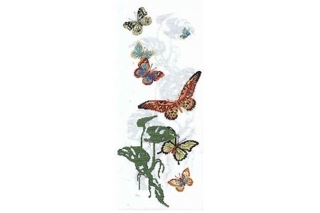 Набор для вышивания крестом Риолис Экзотические бабочки, 22*50см