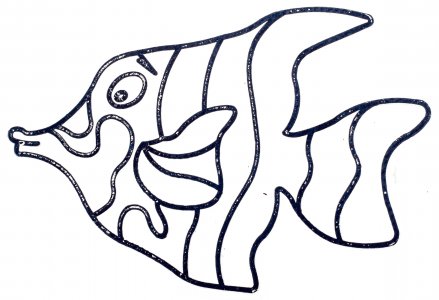 Фигурка из пластика с контуром RAYHER, Рыбка, 8*5,5см
