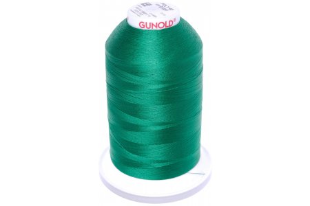 Нитки для машинной вышивки Gunold, 100%полиэстер, 5000м, зеленый (61051)