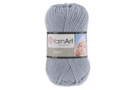 Пряжа Yarnart Baby серый (3072), 100%акрил, 150м, 50г
