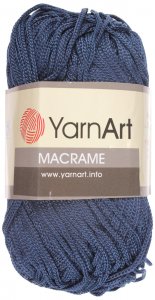 Пряжа YarnArt Macrame синий (162), 100%полиэстер, 130м, 90г