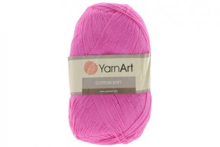 Пряжа YarnArt Cotton soft пыльно-сиреневый (65), 55%хлопок/45%полиакрил, 600м, 100г