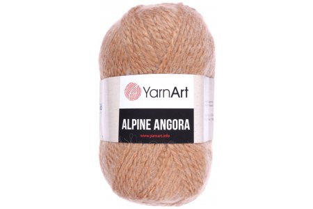 Пряжа Yarnart Alpine angora темно-бежевый (345), 20%шерсть/80% акрил, 150м, 150г