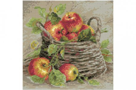 Мозаичная картина стразами РИОЛИС (Сотвори Сама), Спелые яблоки, 27*27см