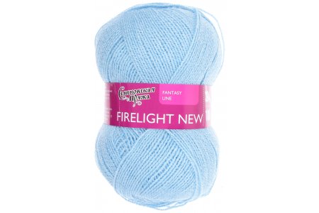 Пряжа Семеновская Firelight NEW светло-голубой-серебро, 93%акрил/7%метанит, 394м, 100г