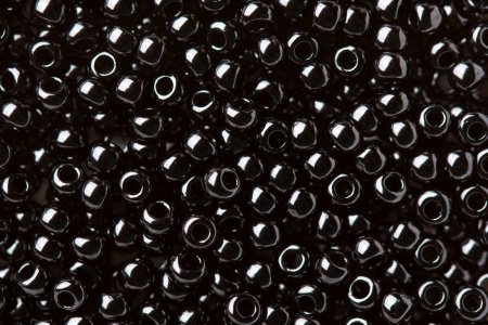 Бисер японский круглый ТОНО 10/0 непрозрачный/классические цвета черный (49), 10г