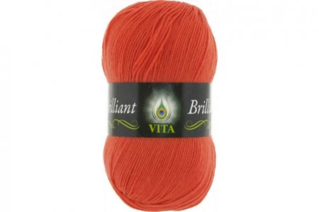 Пряжа Vita Brilliant оранжевый (5122), 55%акрил/45%шерсть, 380м, 100г