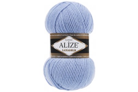 Пряжа Alize Lanagold голубой (40), 51%акрил/49%шерсть, 240м, 100г